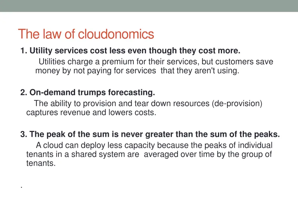 the law of cloudonomics