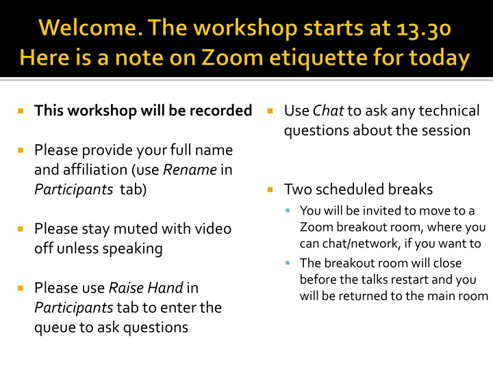 this workshop will be recorded