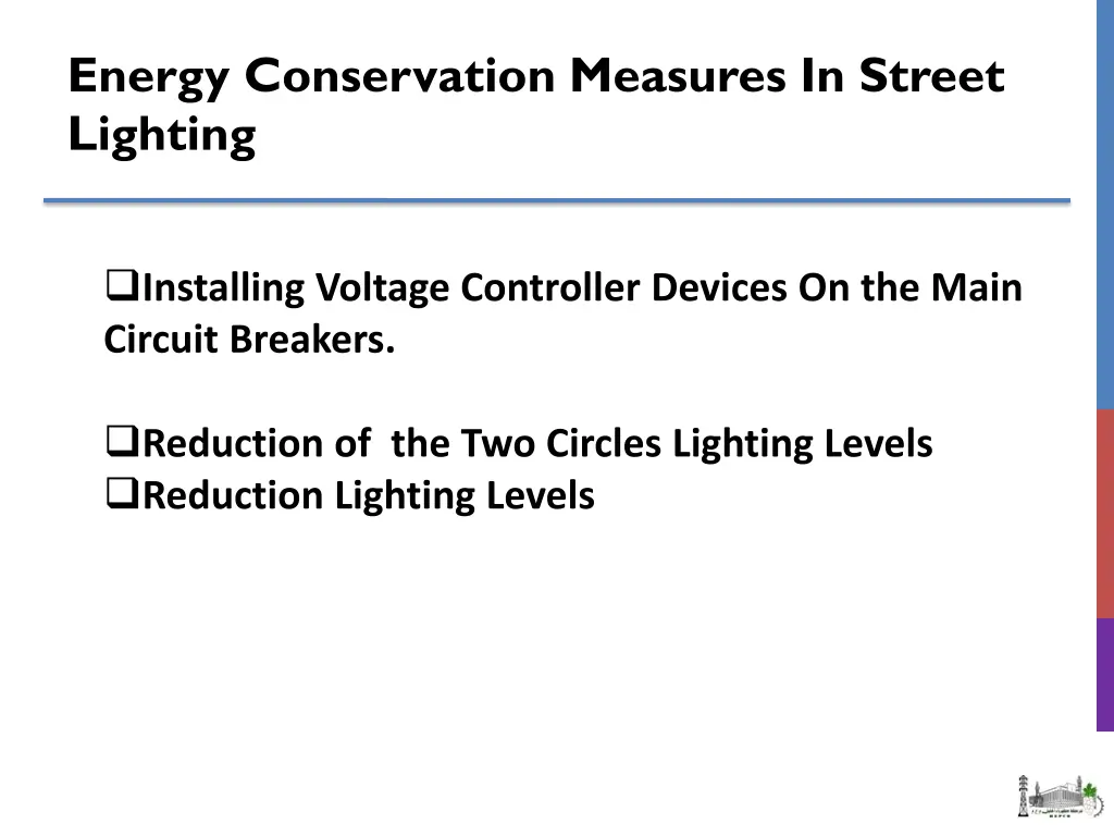 energy conservation measures in street lighting