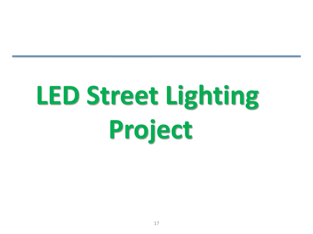 led street lighting project