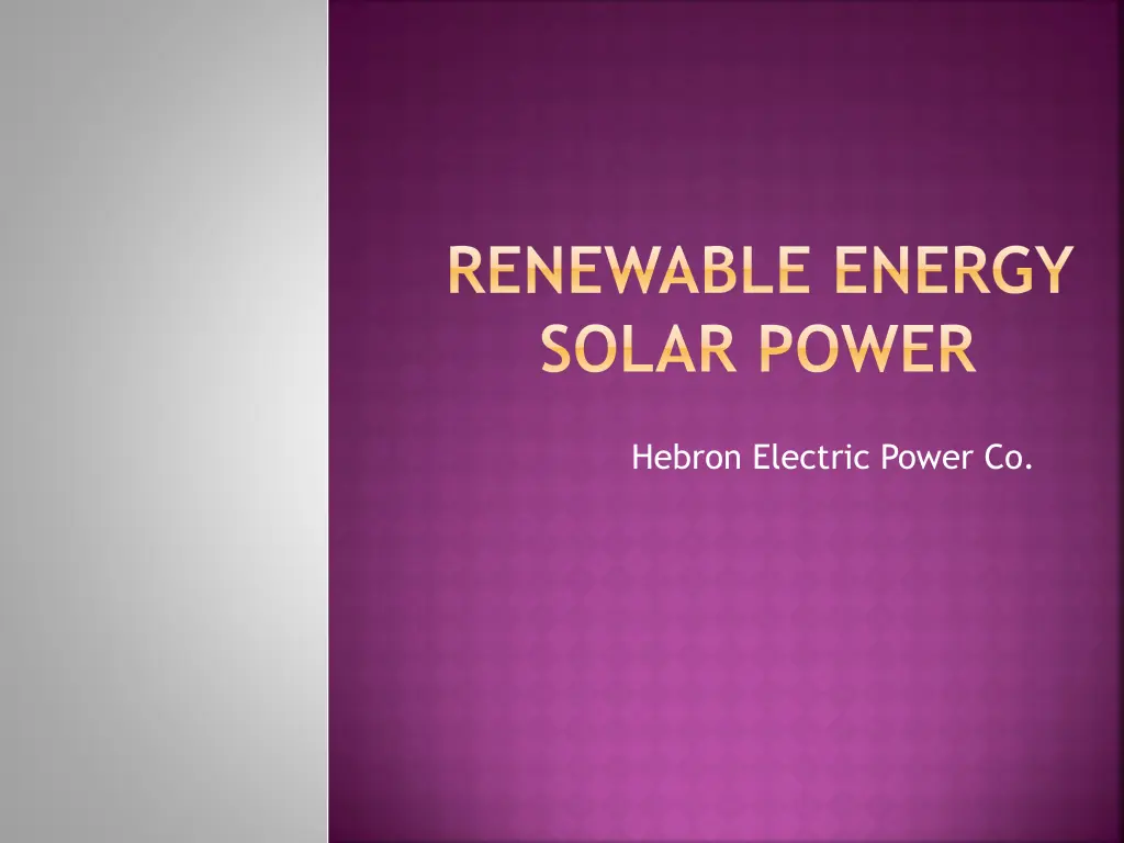 renewable energy solar power