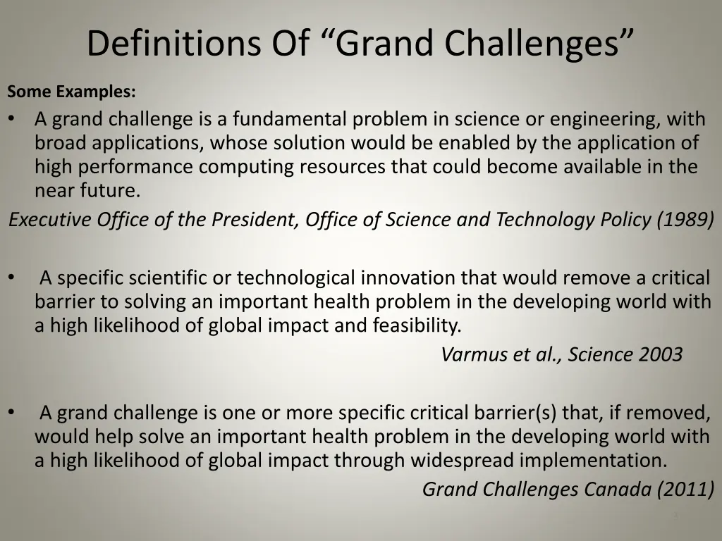 definitions of grand challenges