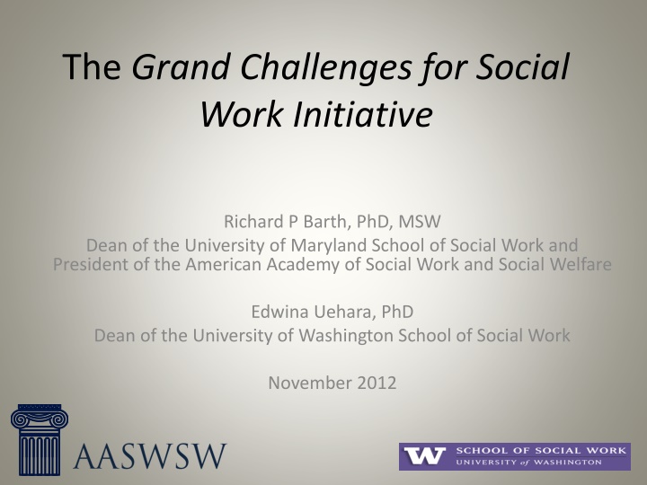 the grand challenges for social work initiative