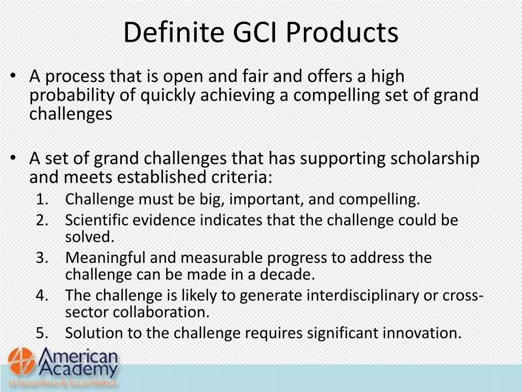 definite gci products