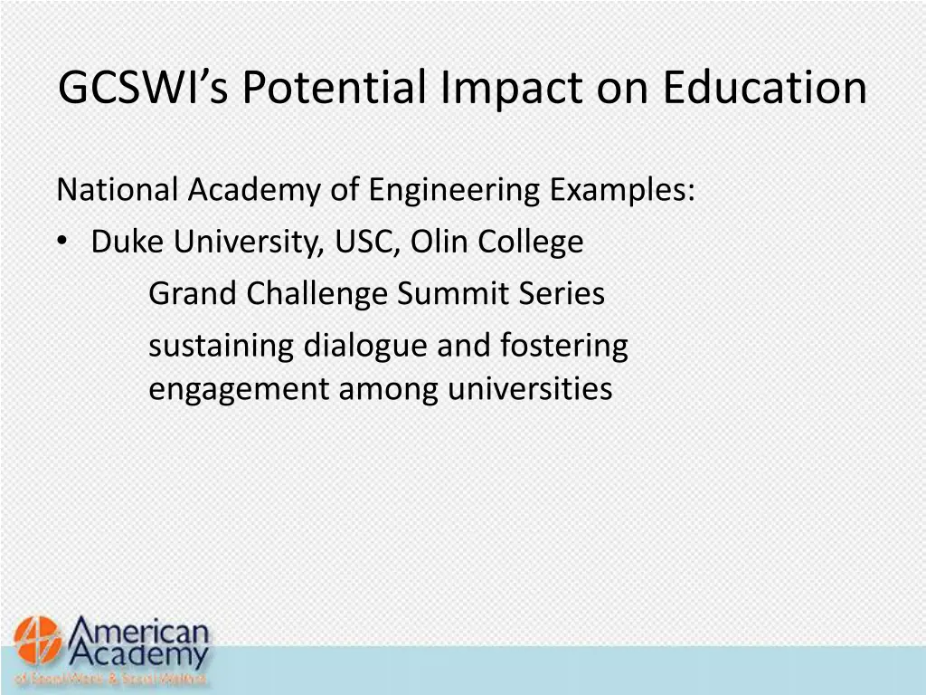 gcswi s potential impact on education 1