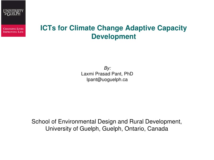 icts for climate change adaptive capacity