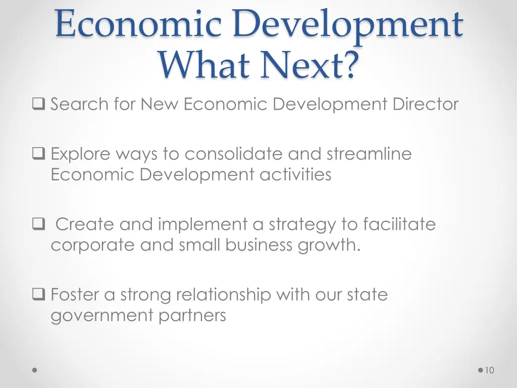 economic development what next search