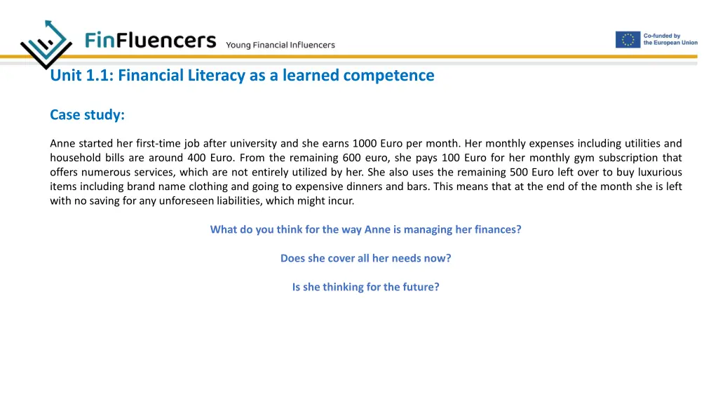 unit 1 1 financial literacy as a learned 2