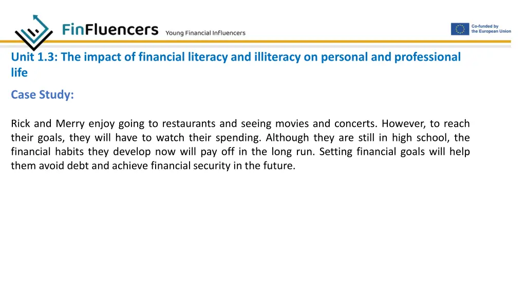 unit 1 3 the impact of financial literacy 5