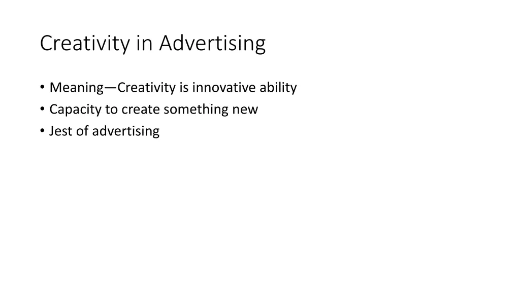 creativity in advertising