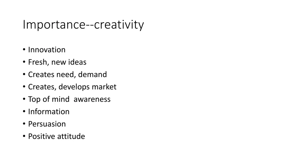 importance creativity