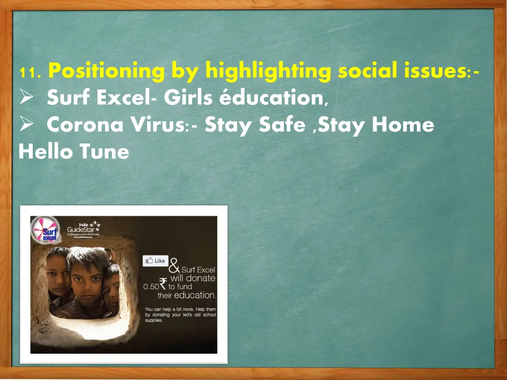 11 positioning by highlighting social issues surf