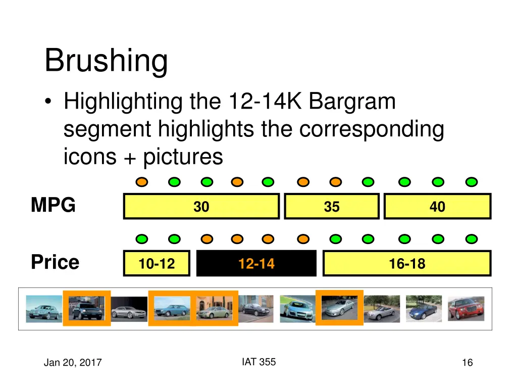 brushing highlighting the 12 14k bargram segment