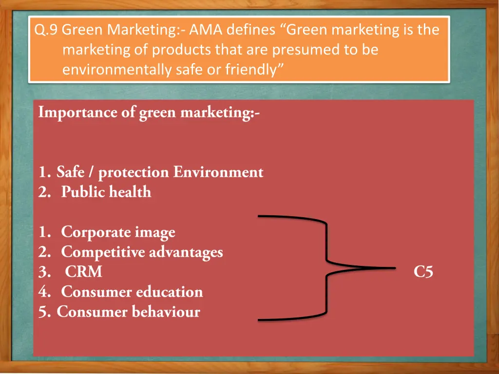 q 9 green marketing ama defines green marketing