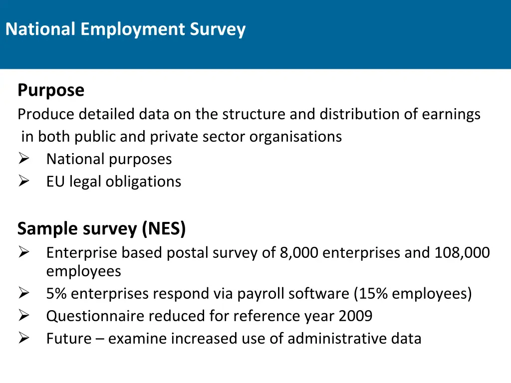 national employment survey