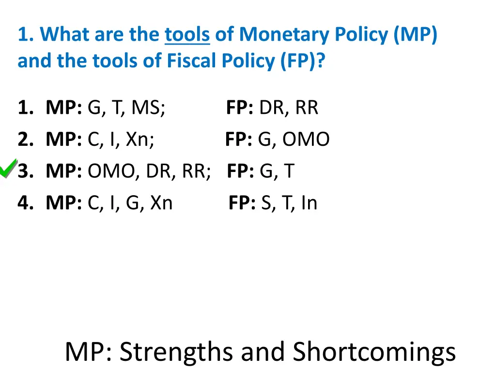 1 what are the tools of monetary policy 1