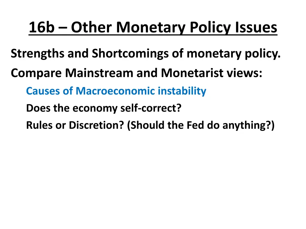 16b other monetary policy issues 5