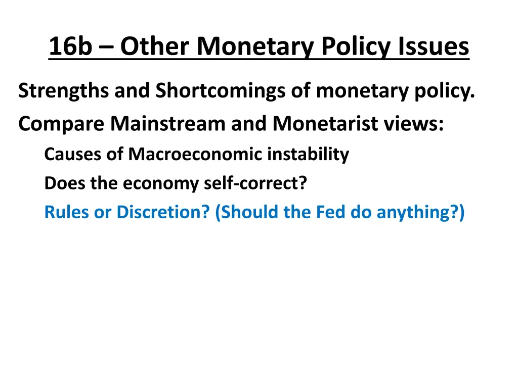 16b other monetary policy issues 7