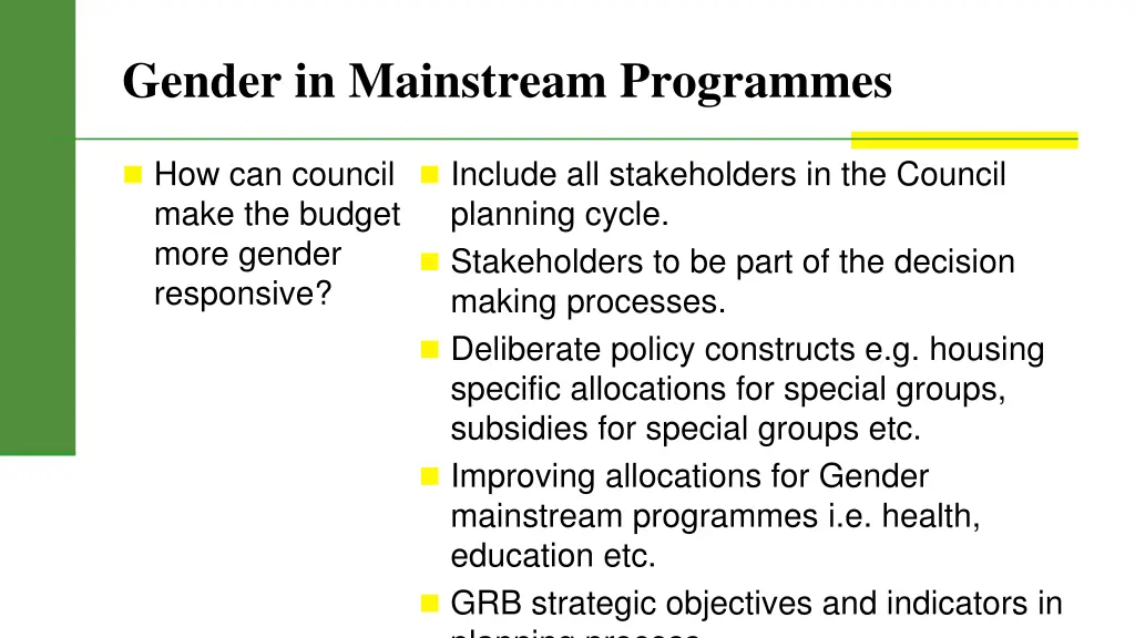 gender in mainstream programmes 3