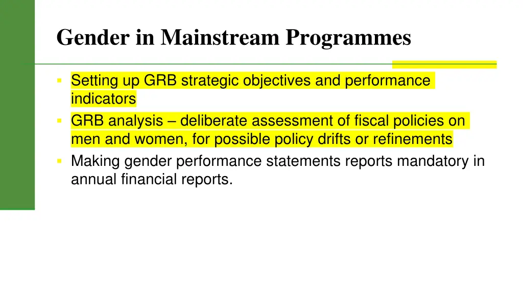 gender in mainstream programmes 4