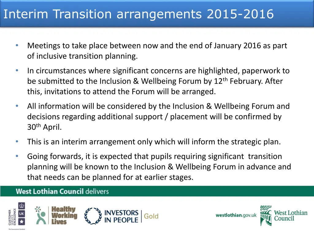 interim transition arrangements 2015 2016 1