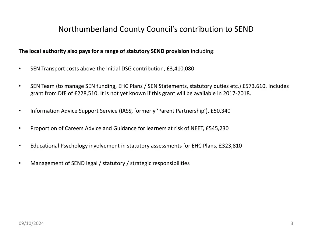 northumberland county council s contribution