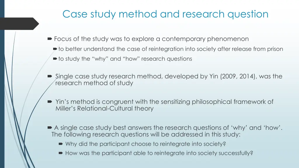 case study method and research question