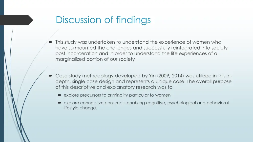 discussion of findings