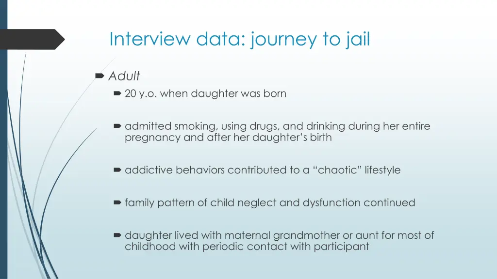 interview data journey to jail