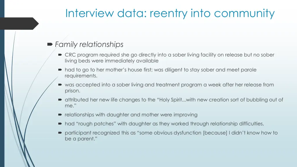 interview data reentry into community 2