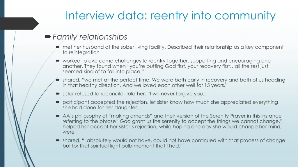 interview data reentry into community 3