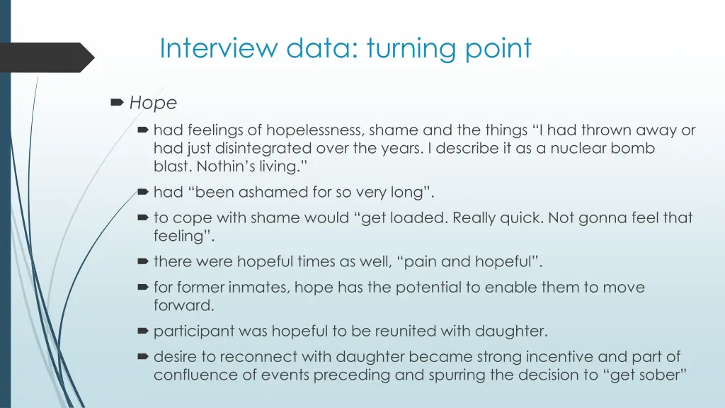 interview data turning point