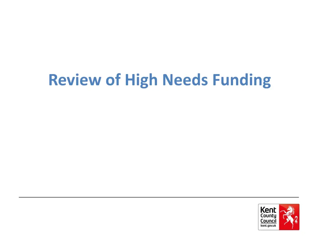 review of high needs funding