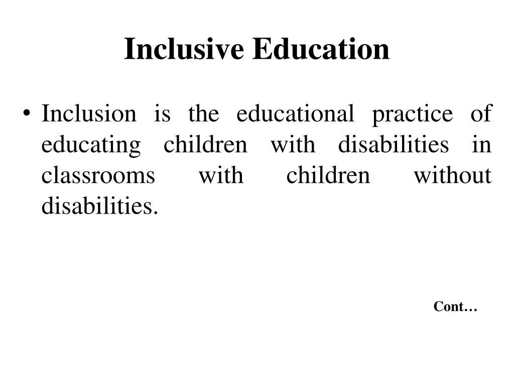 inclusive education