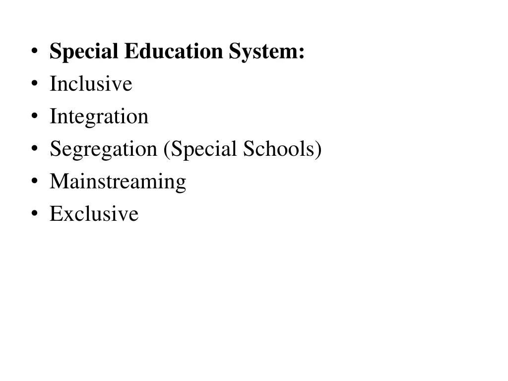 special education system inclusive integration