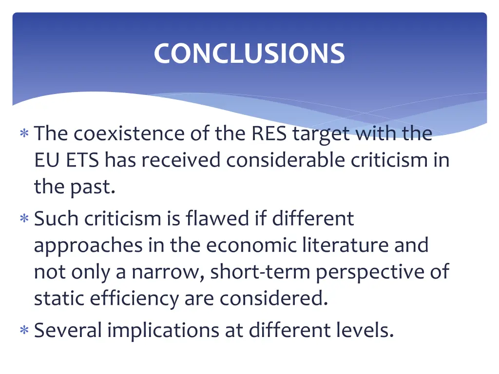 conclusions