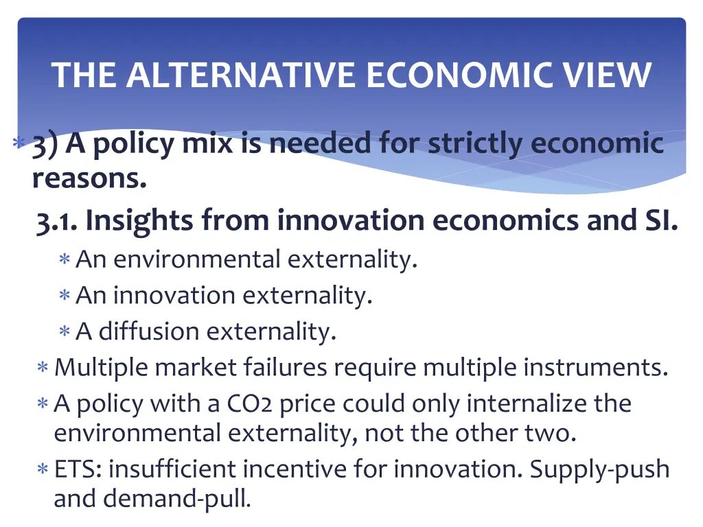 the alternative economic view