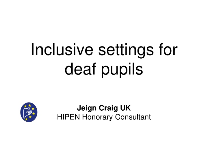 inclusive settings for deaf pupils