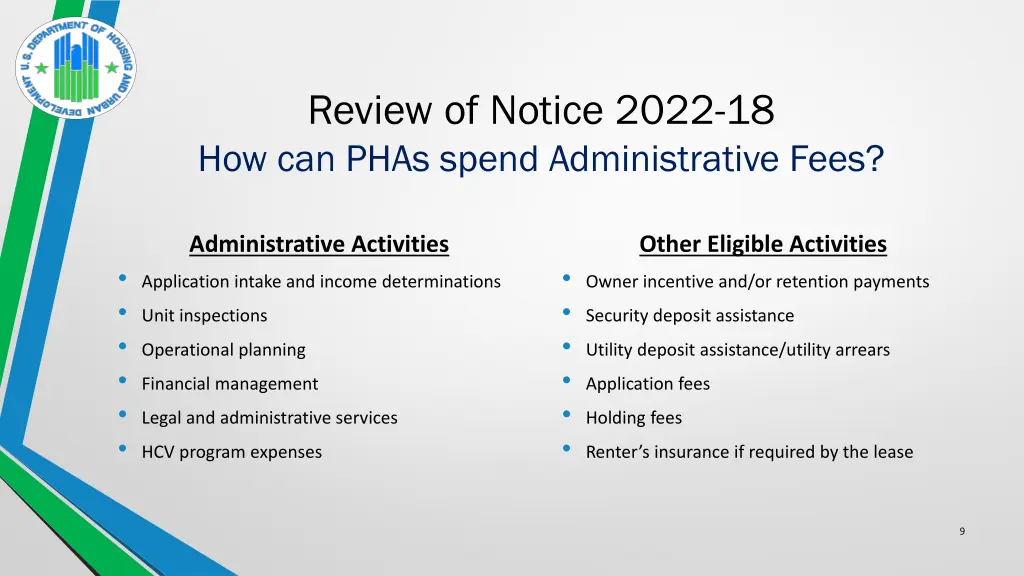 review of notice 2022 18 how can phas spend