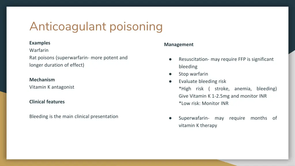 anticoagulant poisoning