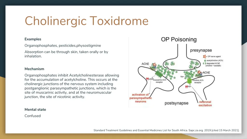 cholinergic toxidrome