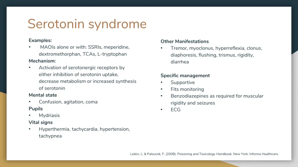 serotonin syndrome