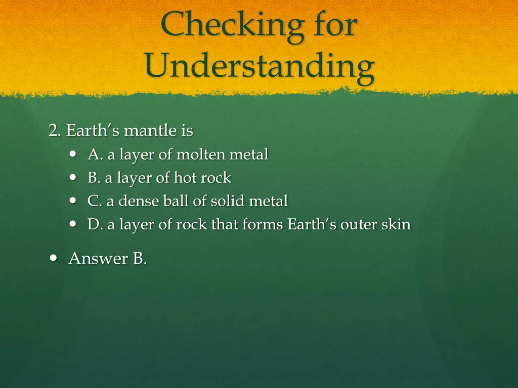 checking for understanding 1