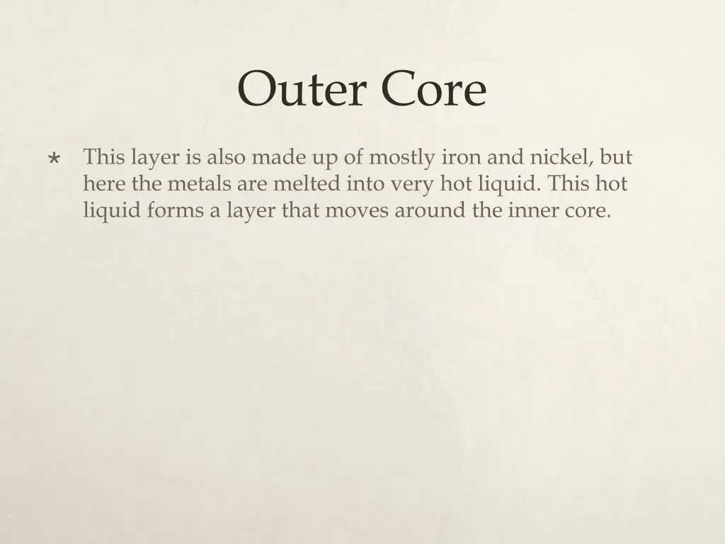 outer core