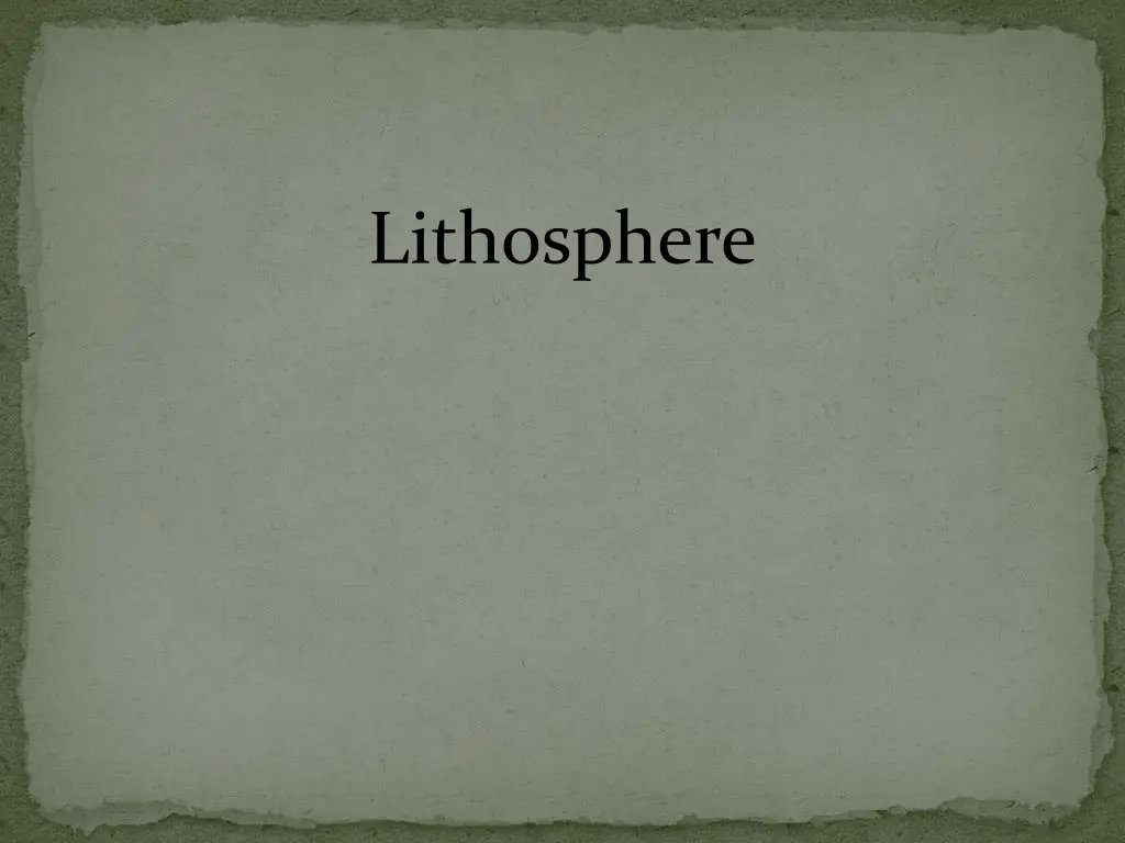 lithosphere