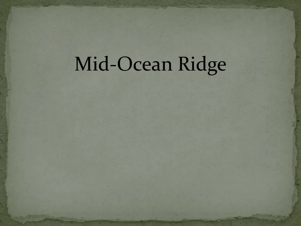 mid ocean ridge