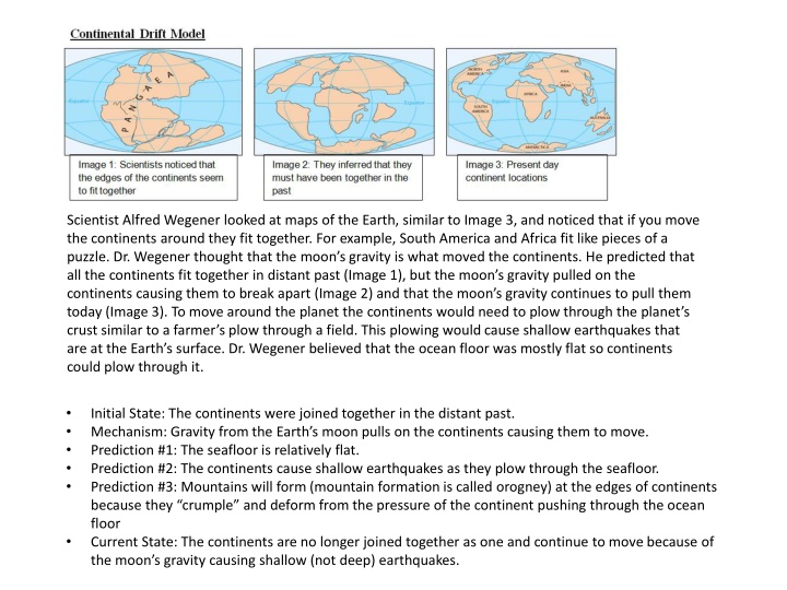 scientist alfred wegener looked at maps