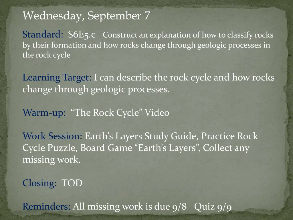 wednesday september 7