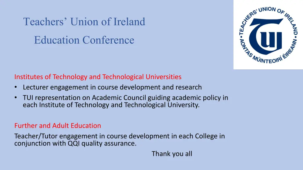 teachers union of ireland education conference 3