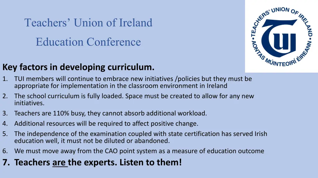 teachers union of ireland education conference 4